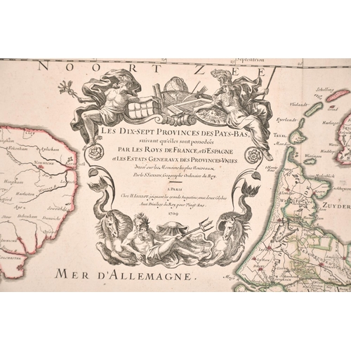 4 - After Guillaume Sanson de Abbeville (1633-1703) French. “Les Dix-Sept Provinces des Pays-Bas”, Map, ... 