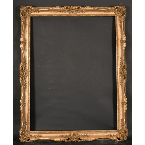 418 - 19th Century English School. A Gilt Composition Frame, with swept and pierced centres and corners, r... 