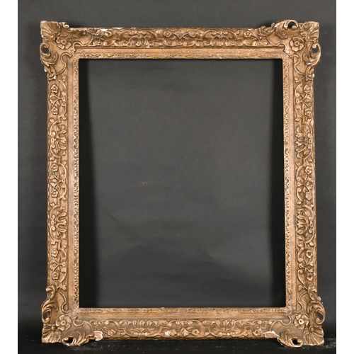 440 - 19th Century English School. A Carved Giltwood Frame, with swept and pierced corners, rebate 30” x 2... 