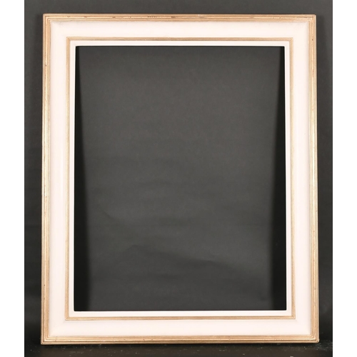 444 - 20th Century English School. A Gilt and White Painted Frame, rebate 30” x 24” (76.2 x 61cm)