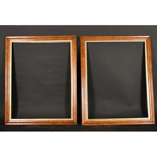 468 - 19th Century English School. A Pair of Maple Frames, with gilt slips, rebate 27” x 21” (68.7 x 53.4c... 