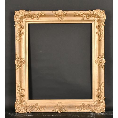 489 - 19th Century English School. A Gilt Composition Frame, with swept centres and corners, rebate 24” x ... 