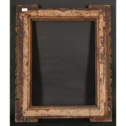 496 - Early 19th Century English School. A Carved Giltwood Broken Corner Carved Frame, with corner shells,... 