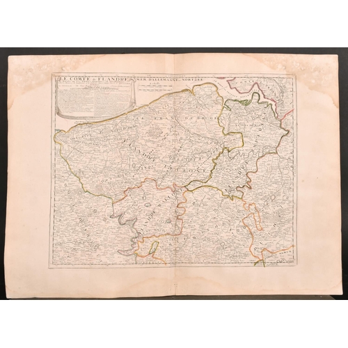 5 - After Jean-Baptiste Nolin (1657-1725) French. “Le Comte de Flandre”, Map, Unframed, 16.75” x 21.5” (... 