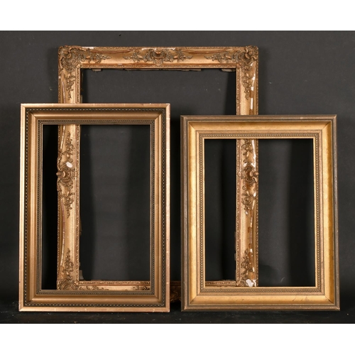 501 - 19th Century English School. A Gilt Composition Frame, with swept centres and corners, rebate 23” x ... 