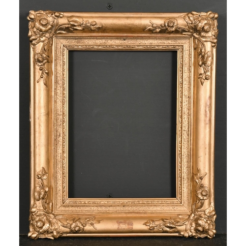 585 - 19th Century French School. A Gilt Composition Frame, with swept corners, rebate 8.75” x 6.5” (22.2 ... 