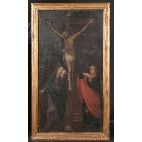 59 - 18th Century Italian School. Christ on the Cross, Oil on Canvas, 26” x 13.75” (66 x 35cm)