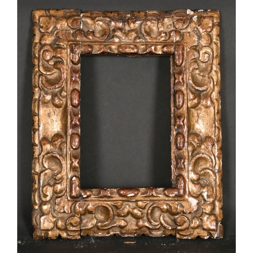 592 - 17th Century Italian School. A Carved Giltwood Frame, rebate 7.5” x 5.25” (19 x 13.3cm)