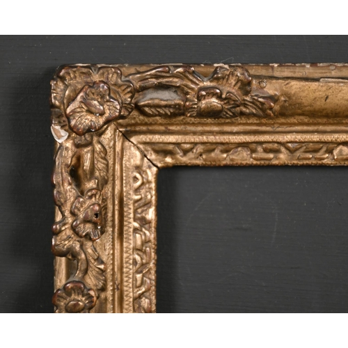 596 - Late 18th Century French School. A Carved Giltwood Louis Frame, rebate 6” x 4.5” (15.2 x 11.4cm)