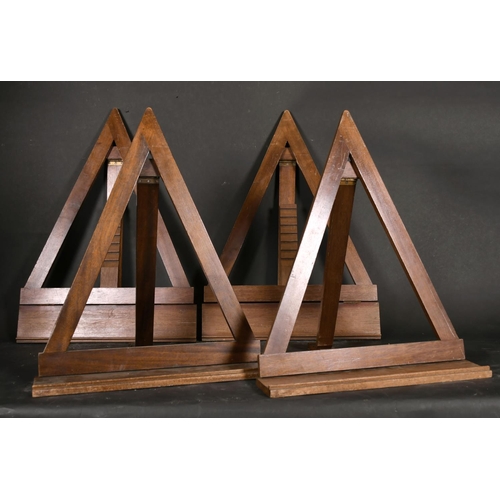 599 - Early 20th Century English School. A Set of Four Folding Wooden Easels, 25” x 20” x 16” (63.5 x 50.8... 