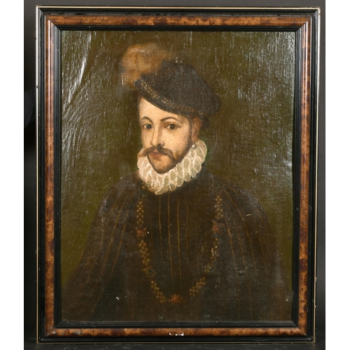 62 - Manner of Marcus Gheeraerts (1562-1635) Flemish. Portrait of a Man Wearing a Ruff, Oil on Canvas lai... 