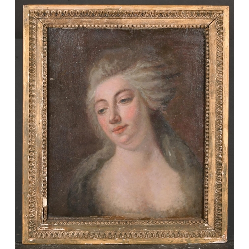 63 - Early 19th Century French School. Bust Portrait of a Lady, Oil on Canvas, 18” x 15” (45.7 x 38.1cm)