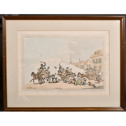 8 - Thomas Rowlandson (1756-1827) British. A Cart Race, Aquatint in Colours, 10” x 16” (25.4 x 40.8cm)