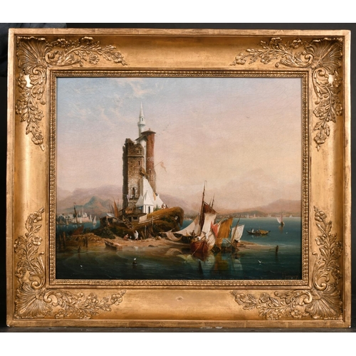 85 - Louis Ambroise Garneray (1783-1857) French. “Phare de Mascate (Muscat, Oman)”, Oil on Canvas, Signed... 