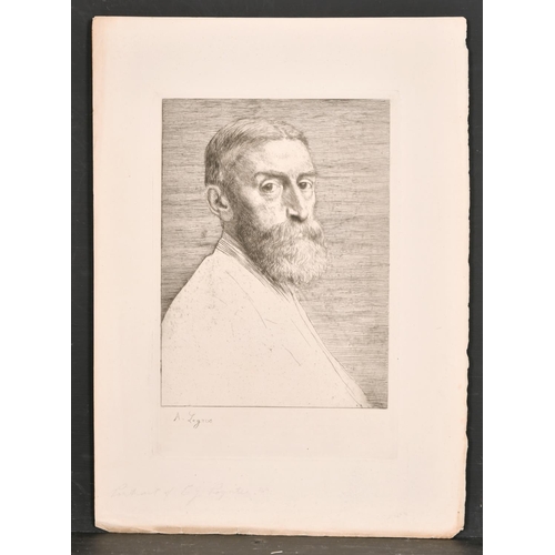 94 - Alphonse Legros (1837-1911) French/British. A Portrait of Sir Edward John Poynter (Artist, 1836-1911... 