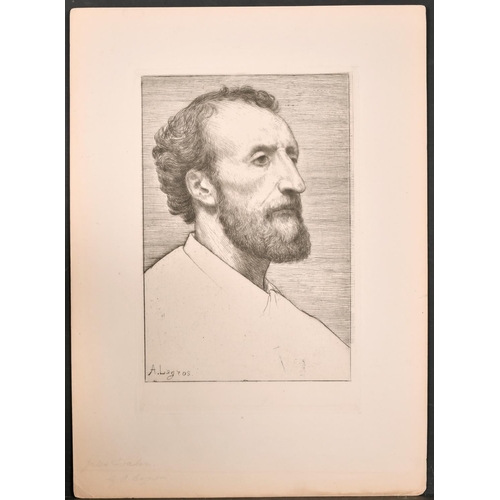 94 - Alphonse Legros (1837-1911) French/British. A Portrait of Sir Edward John Poynter (Artist, 1836-1911... 