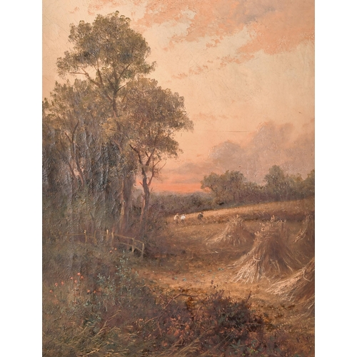 101 - P Leslie (19th - 20th Century) British. A River Landscape with Figures, a Windmill in the distance, ... 