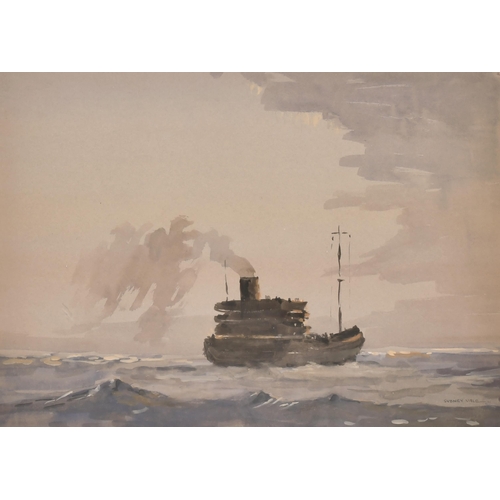 110 - Sydney Vale (1916-1991) British. A Coaster at Dusk, Watercolour, Signed, 17.5