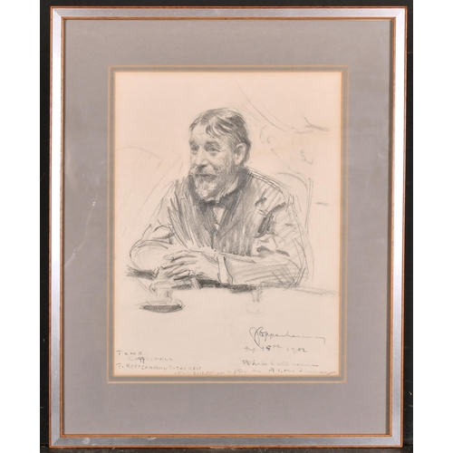 185 - Joseph Oppenheimer (1876-1966) German. A Portrait of Mr W.D. Coggeshall, Pencil, Signed, Inscribed a... 