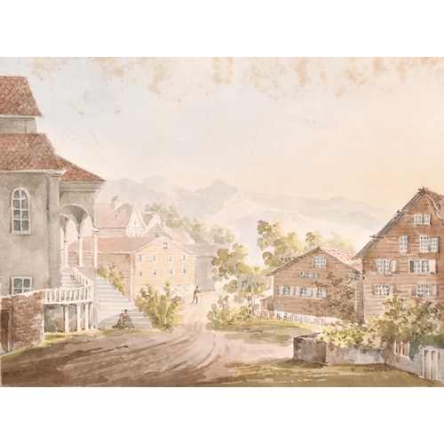 190 - G. Kensakoff (19th Century) European. An Alpine Landscape, Watercolour, Signed and Dated 1832, Unfra... 