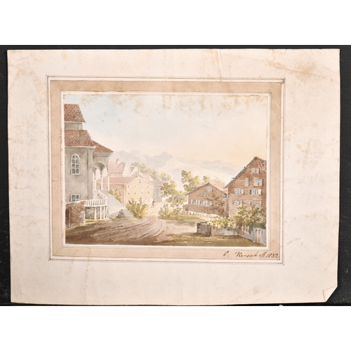 190 - G. Kensakoff (19th Century) European. An Alpine Landscape, Watercolour, Signed and Dated 1832, Unfra... 
