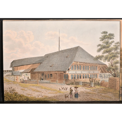 192 - 19th Century European School. Figures by a Tyrolean Chalet, Watercolour, Unframed 7.75