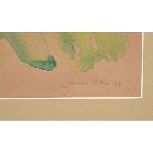 198 - Jacques Villon (1875-1963) French. Study of the Back of a Kneeling Female Nude, Watercolour, Signed ... 