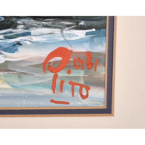 201 - Pito (1924-2000) French. 'Cassis Harbour', Gouache and Watercolour, Signed and Dated 1981, 13.75