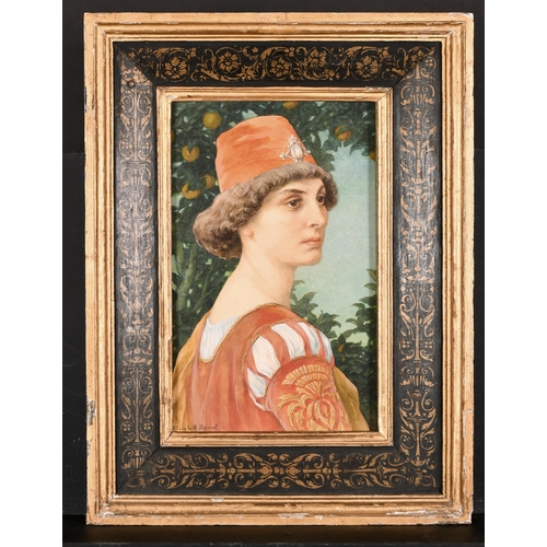 202 - Elisabeth Sonrel (1874-1953) French. A Young Courtier in Medieval Italian Costume, Watercolour, Sign... 