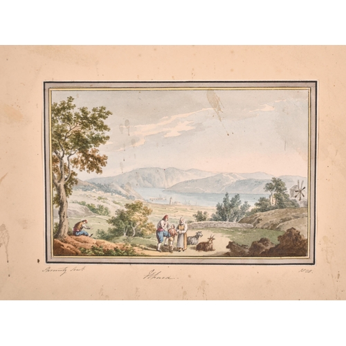 203 - Anton Schranz (1769-1839) Maltese. A Set of Six Views of Malta, Corfu and Ithaca, Watercolour, Inscr... 