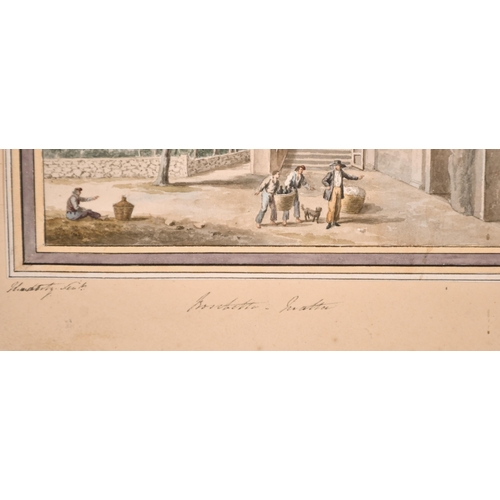 203 - Anton Schranz (1769-1839) Maltese. A Set of Six Views of Malta, Corfu and Ithaca, Watercolour, Inscr... 