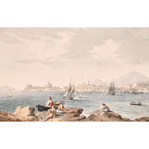 203 - Anton Schranz (1769-1839) Maltese. A Set of Six Views of Malta, Corfu and Ithaca, Watercolour, Inscr... 