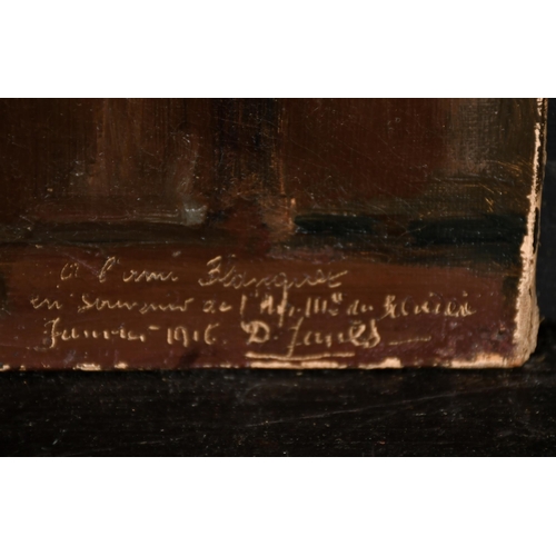 221 - Early 20th Century French School. Study of a Hotel Bellboy, Oil on Canvas, Indistinctly Signed, Insc... 