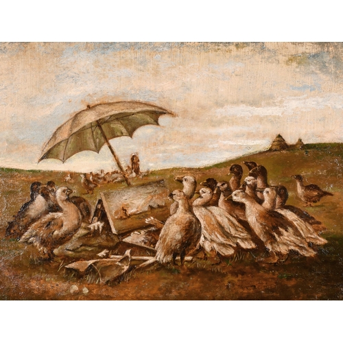 224 - Early 20th Century French School. 'The Critics, a Gaggle of Art Dealers', Oil on Panel, 12.5