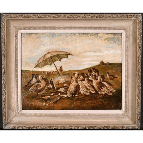 224 - Early 20th Century French School. 'The Critics, a Gaggle of Art Dealers', Oil on Panel, 12.5