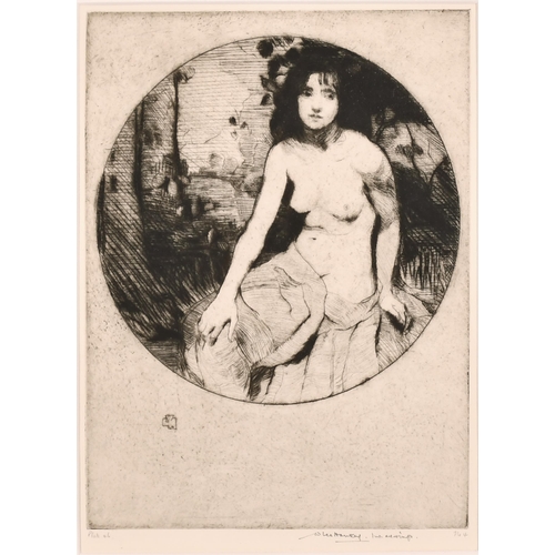 234 - William Lee Hankey (1869-1952) British. A Semi Naked Lady, Etching, Signed and Inscribed 'plate 46',... 