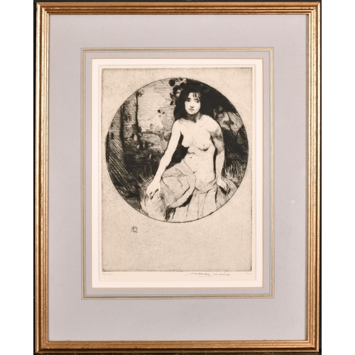 234 - William Lee Hankey (1869-1952) British. A Semi Naked Lady, Etching, Signed and Inscribed 'plate 46',... 