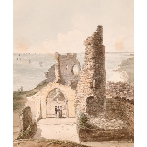 72 - 19th Century English School. 'Scarborough Castle', Watercolour, Inscribed, 8.5