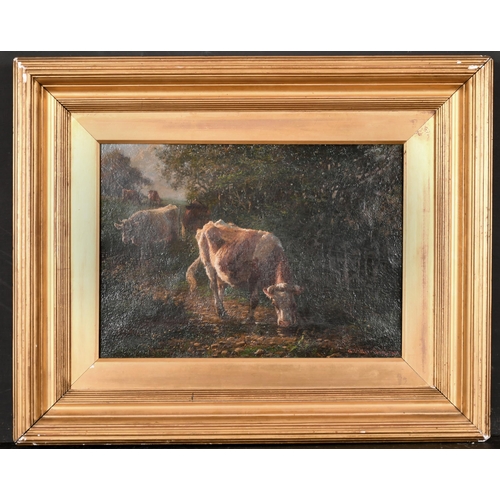 83 - George L Harrison (19th - 20th Century) British. Cattle Watering by a Stream, Oil on Canvas, Signed ... 