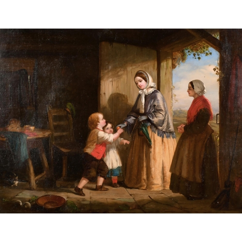 84 - Kate Gray (act. 1848-1892) British. 'The Charitable Visitor', Oil on Canvas, 14