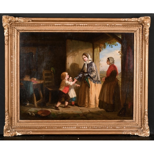 84 - Kate Gray (act. 1848-1892) British. 'The Charitable Visitor', Oil on Canvas, 14