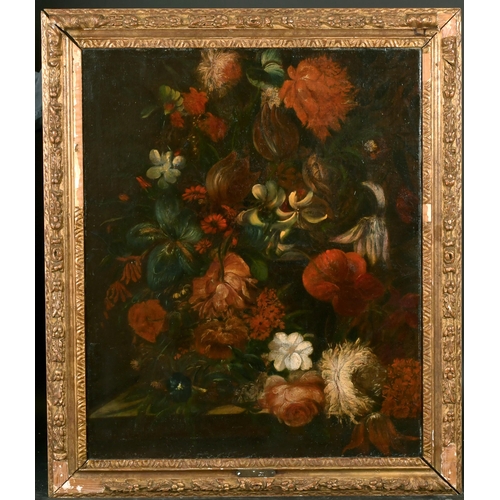 55 - 18th Century Dutch School. Still Life of Flowers in an Urn, Oil on Canvas, 29.5