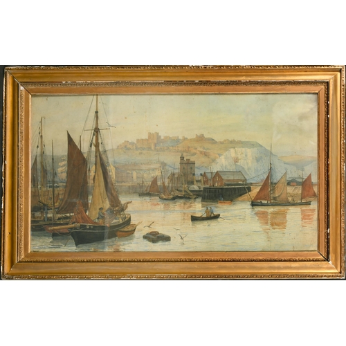 103 - Tristram James Ellis (1844-1922) British. A View in Dover Harbour, Watercolour, Inscribed verso, 21.... 
