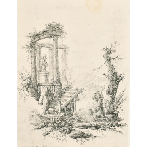 13 - Charles Grignion (1717-1810) British. Figures at a Blacksmiths, Pencil, Signed, Unframed 8.25