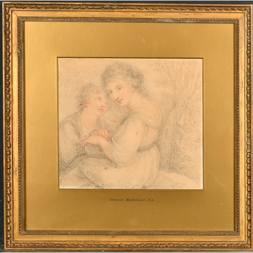 6 - Francesco Bartolozzi (1727-1815) Italian. The Young Couple, Pencil and Chalk, 9