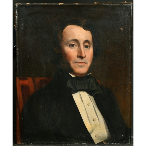 66 - 19th Century English School. Bust Portrait of a Man, Oil on Canvas, Unframed 24