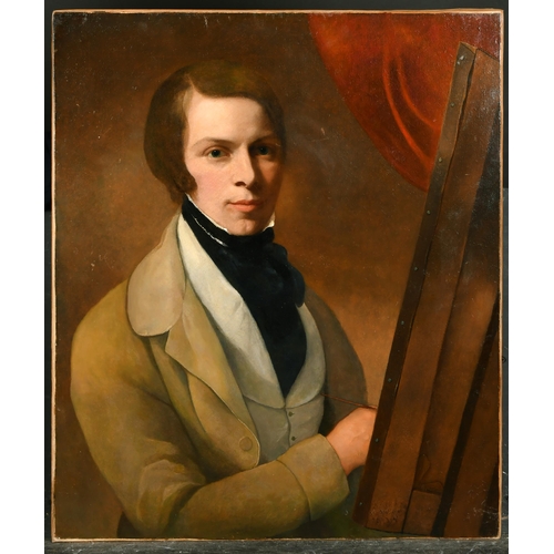 70 - Early 19th Century English School. Portrait of an Artist at his Easel, Oil on Canvas, Indistinctly S... 