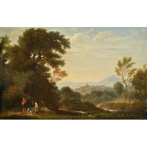 73 - Circle of Patrick Nasmyth (1787-1831) British. A Highland Landscape with Figures in the foreground, ... 