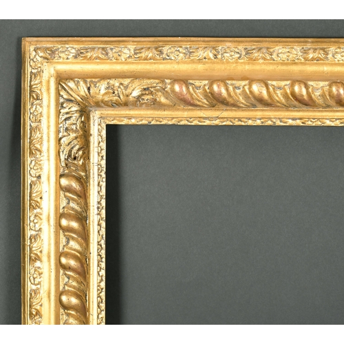 18th Century English School. A Carved Giltwood Gadroon Hollow Frame ...