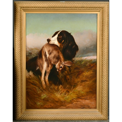 108 - Colin Graeme Roe (1858-1910) British. A Spaniel with a Black Grouse, Oil on Canvas, Signed and Dated... 